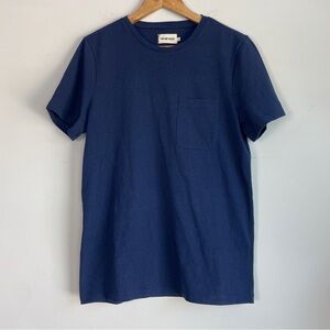Taylor Stitch The Heavy Bag Tee Size 38 NEW Navy Pocket Short Sleeve Preppy
